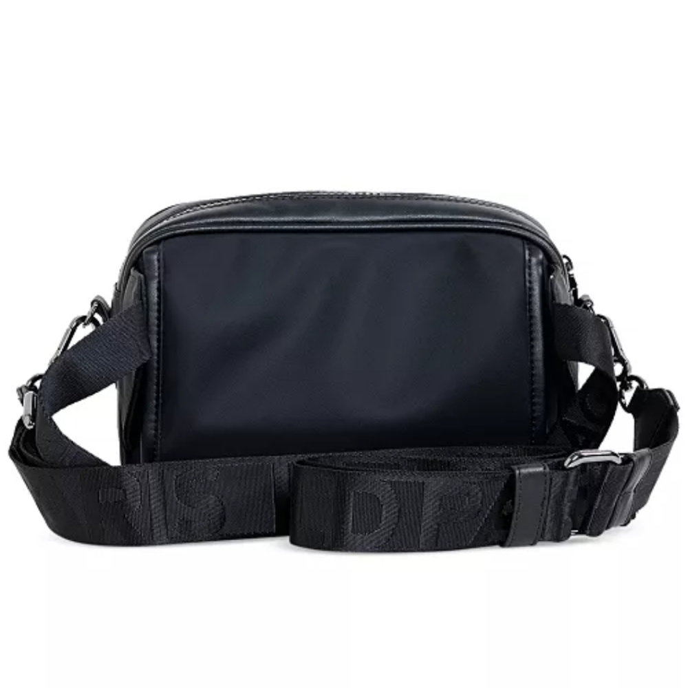 Karl Lagerfeld Paris Black/Gunmetal Voyage Crossbody Belt Bag- NWOT - Picture 3 of 5